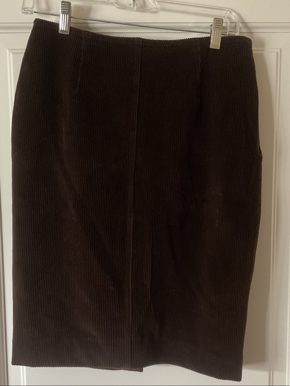 Piazza Sempione Dark Brown Corduroy Pencil Skirt
